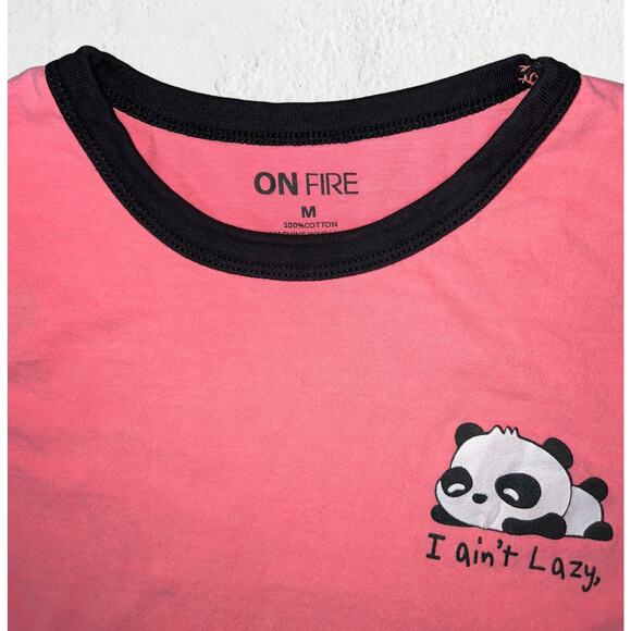 Lazy Panda Pink Shirt - On Fire - Size Medium - Picture 6 of 12